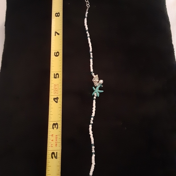 Boho Turquoise Beaded Ankle Bracelet - Picture 5 of 5